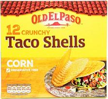 "Old El Paso" meksikietiška serija (traškūs taco kiaurasamčiai 2 x 156g)
