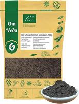 "OmVeda" ekologiški juodieji kmynai, malti kraftpopieriaus maišelyje | Nigella Sativa milteliai su stipriu aromatu | rytietiški prieskoniai duonai, užtarui, ryžiams, salotoms ir padažams | DE-ÖKO-039 | OmVeda (500 g)