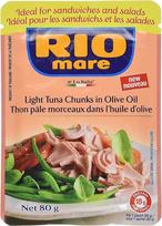"Rio Mare" tuno gabalėliai alyvuogių aliejuje 80g maišelyje