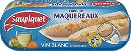 "Saupiquet" skumbrės filė su baltuoju vynu ir žolelėmis 176G (5 vnt.)