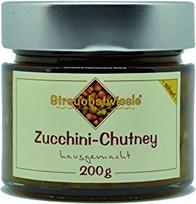 "Streuobstwiesle" cukinijų čatnis - 200 g - gausus, rankomis maišytas, aromatingas padažas iš Vokietijos, skirtas kepimui ant grotelių, fondiu, "Raclette", dėžei, ryžiams