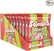 "Swizzels Squashies" saldainiai - rūgščių vyšnių ir obuolių skonio - daugkartinė pakuotė (12 x 140 g)