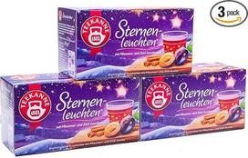 "Teekanne Star Lights" vaisių arbata su švelniu slyvų ir cinamono skoniu, 3 pakuotės (3 x 20 arbatos maišelių, 50 g)