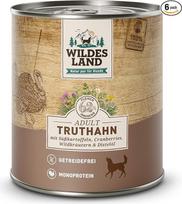 "Wildes Land" drėgnas maistas šunims su laukinėmis žolelėmis ir erškėtuogių aliejumi, be glitimo, su papildoma mėsa, geriausiai priimamas ir suderinamas