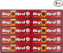 "Wrigley's Big Red" kramtomoji guma, 40 x 5 juostelės (pakuotė po 200 = 500 g)