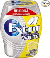 "Wrigley's Extra Professional White Citrus" kramtomoji guma su 50 dražė, 12 vnt. (12 x 50 dražė)