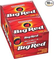"Wrigleys Big Red" cinamono skonio kramtomosios gumos 10 x 15 lazdelių pakuočių dėžutė