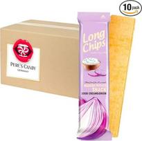 10 x 75 g "Long Chips" grietinės ir svogūnų traškučiai