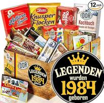 1984 m. legendos + miela DDR Rytų dėžutė + dovana vyrams 40-mečiui