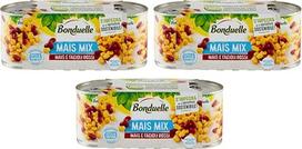 3 x "Bonduelle Mais Mix Mais e Fagioli Rossi" Saldūs ir traškūs kukurūzai su raudonosiomis pupelėmis (3 x 170 g)