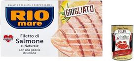 3 x "Rio Mare" natūrali lašišos filė su lašeliu keptos citrinos 125 g + itališka gurmaniška polpa 400 g