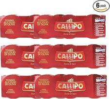 6 x Callipo Tonno All'olio d'oliva, tunas alyvuogių aliejuje, geltonpelekis Selezionato, 6 x 70 g, Italijos aukščiausios kokybės