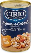 6 x Cirio Legumi e Cereali Ankštinės ir grūdinės kultūros, speltos, miežiai, Borlotti pupelės ir lęšiai, 410 g, idealiai tinka sriuboms
