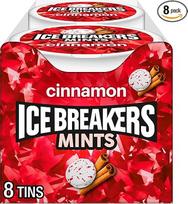 8 x cinamoninės mėtos be cukraus "Ice Breakers" saldainiai 42g (didmeninė dėžutė)