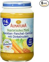 Alnatura Demeter Ekologiškos morkų ir pankolių daržovės su spelta makaronais, 6 vnt. (6 x 190 g)