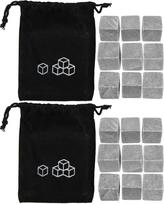 Alomejor 2 rinkinių rinkinys 9 viskio akmenys Sniffing Ice Cubes Cooler daugkartinio naudojimo vyno gėrimų aušintuvo akmenys Whisky / Whisky Sipping Stones Dovanų rinkinys