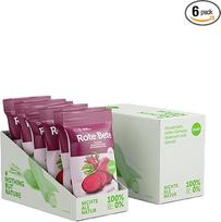BUAH® traškūs burokėlių traškučiai - 100 % natūralūs, be riebalų ir priedų, veganiški, be glitimo, 6 x užkandžių maišeliai