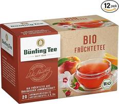 Bünting Tea Fruit Tea Pack of 12 - ekologiška vaisių arbata - 12 x 20 arbatos maišelių