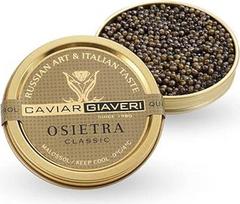 Caviar Giaveri Caviar Osietra Classic iš Rusijos eršketų iš Italijos Acipenser gueldenstaedtii Eršketų ikrai Italų veislės 30 g