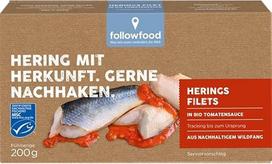 Followfish MSC silkės filė ekologiškame pomidorų padaže, 10 vnt.