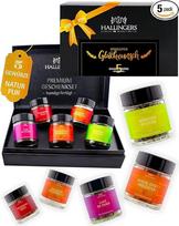 Hallingers Genuss Manufaktur Grilio prieskonių dovanų rinkinys - 5 aukščiausios kokybės prieskoniai kepsniams ir griliui elegantiškoje dovanų dėžutėje, prieskonių rinkinys "Herzlichen Glückwunsch", dovanų idėja ypatingoms progoms, Kalėdoms