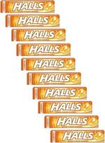 Halls | Gaivieji saldainiai be cukraus | "Halls Honey Lemon" medaus ir citrinų skonio saldainiai su medumi ir citrina - 10 lazdelių (320 g)
