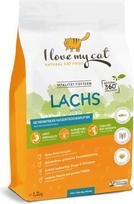 I Love My Cat Aukštos kokybės sausas ėdalas be grūdų su šviežia lašiša ir dideliu Omega-3 kiekiu katėms - idealiai tinka sveikai mitybai - 1,2 kg