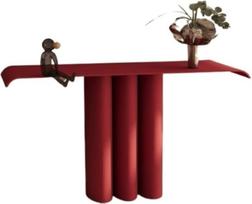Įėjimo staliukas, raudonas minimalistinis šoninis staliukas - modernus įėjimo į kambarį staliukas (160 cm)
