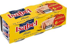 Isabel tunas saulėgrąžų aliejuje skardinėje pakuotėje 18 x 80 g