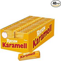 Karamelė Giant - 48 x 116 g lazdelės - intensyvaus karamelės skonio karamelės kramtomosios bandelės, supakuotos atskirai