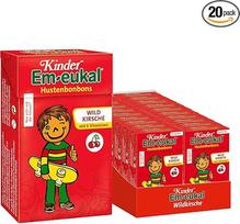 Kinder Em-eukal Laukinių vyšnių saldainiai nuo kosulio su 5 vitaminais, cukrus, 20 x 40 g