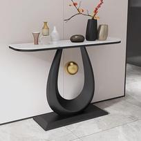 Konsolentisch im Landhausstil mit Stauraum - moderner Eingangstisch im Mid-Century-Stil, Akzent-Sofatisch für Wohnzimmer, Flur und Foyer (Schwarz, 120 cm)