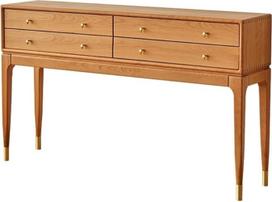 Konsolentisch, Mid-Century Modern Konsolentisch aus Kirschholz mit 4 Schubladen for Eingangsbereich und Wohnzimmer Flurtisch(M)
