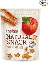 Kotanyi Apple Cinnamon Chips | džiovintų obuolių gabalėliai su cinamonu, 100 % natūralūs, 9 vnt. (9 x 40 g)
