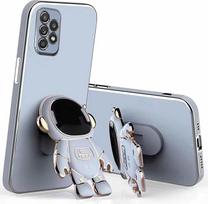 Kūrybinis "Xiaomi Redmi Note 9 Pro" astronautų stovo dėklas, mielas mergaičių plonas cinkuotas apsauginis dėklas su astronautų laikikliu ir kišeniniu stovu