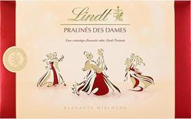 Lindt šokoladas | Des Dames Pralines dėžutė | 250g | 25 puikūs 12 rūšių šokolado kūriniai, iš dalies su alkoholiu | Šokoladinė dovana