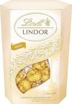 Lindt šokoladas | LINDOR Cornet White | 500 g | 38 baltojo šokolado rutuliukai su švelniu tirpstančiu saldžiu įdaru | Šokoladinė dovana
