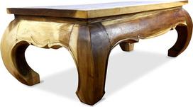 livasia Solid Opium Table in Natural Brown Dideli Azijos kavos staliukai iš Asia Wohnstudio. Azijos kolonijinio stiliaus baldų stalas iš medžio masyvo.