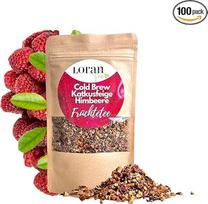 LORAN Cold Brew Fruit Tea Raspberry & Cactus Fig, aukščiausios kokybės, 100 g, šalto užpilo, ledinė arbata, kurią galima pasigaminti patiems, vaisinė, užspaudžiamas maišelis su užtrauktuku
