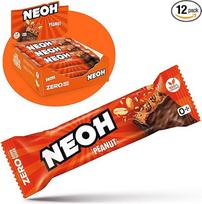 NEOH žemės riešutų batonėlis be pridėtinio cukraus | Be pridėtinio cukraus ir palmių aliejaus | 100 % veganiškas | Daug baltymų | Sveika užkandžių alternatyva | Pakuotė po 12 vnt.