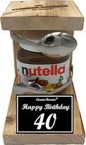 Nutella dovana 40-ojo gimtadienio "Nutella" dovana - geležinis rezervinis šaukštas "Nutella" - asmeninės dovanų idėjos Dovanų rinkinys "Nutella" mėgėjams - HB 40-asis gimtadienis