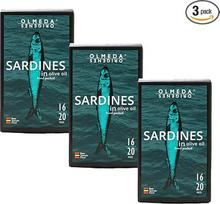 OLMEDA ORÍGENES - Sardinės alyvuogių aliejuje - 3 skardinių pakuotė po 115 g (iš viso: 345 g)