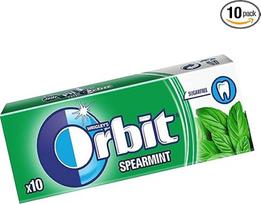 Original Wrigle's Orbit kramtomoji guma 30 (pilna dėžutė) pakelių šviežių atsargų (Spearmmint)