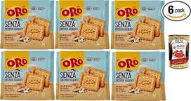 Oro Saiwa senza Zuccheri Aggiunti, sausainiai be pridėtinio cukraus, viso grūdo sausainiai su vanile, pienu ir grūdais, skaidulų šaltinis su viso grūdo miltais, 6 x 300 g, sausainiai Sausainiai + Italian Gourmet