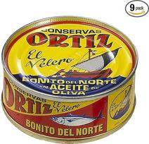 ORTIZ Šiaurės baltasis tunas alyvuogių aliejuje 47g, 9 vnt.