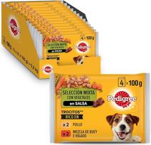 PEDIGREE Pouch - Vištiena, jautiena ir daržovės padaže - drėgnas maistas suaugusiems šunims - 13 pakuočių po 4 x 100 g maišelius