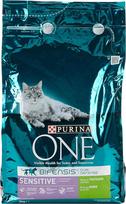 PURINA ONE BIFENSIS Sensitive sausas kačių maistas: Su Omega 6, 3 kg, su daug kalakutienos ir ryžių, labai tinkamas jautraus virškinimo katėms