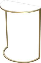 Pusmėnulio kampinis konsolinis stalas Modernus marmuro dizainas Mažas saugojimo stalas gyvenamajame kambaryje Virtuvės prieškambaris 50 x 25 x 60 cm