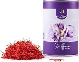 Šafranas (3 g) | SANICO Freeze Dried Premium šafrano gijos | Itin grynas, laboratorijoje išsaugotas aromatas ir spalva | 4 % šafrano | Aukštųjų technologijų džiovinimas užšaldant | 100 % natūralus, renkamas rankomis