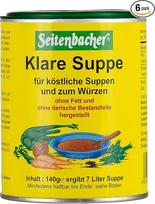 Seitenbacher skaidri sriuba, daržovių sultinys, "The Allrounder", be riebalų, veganiška, be glitimo, be laktozės, 6 vnt. (6 x 140 g)